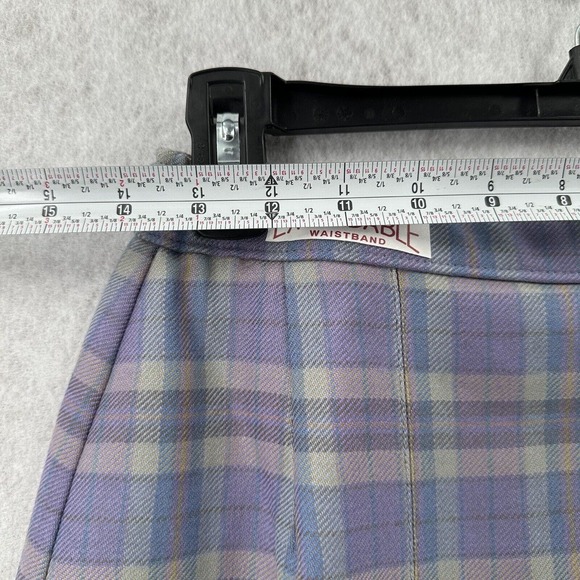 NWT Dunedin Wool Skirt Suit Size 10 Lavendar Purple Plaid Woolmark Midi READ - Picture 15 of 16
